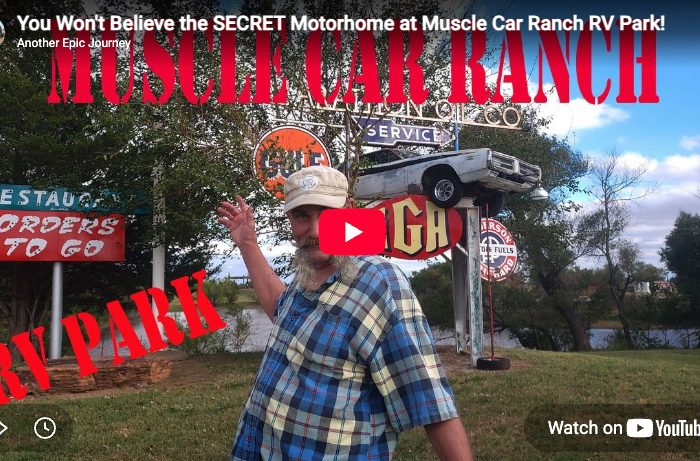 Pete and Tim of Another Epic Journey exploring Muscle Car Ranch in Chickasha Oklahoma
